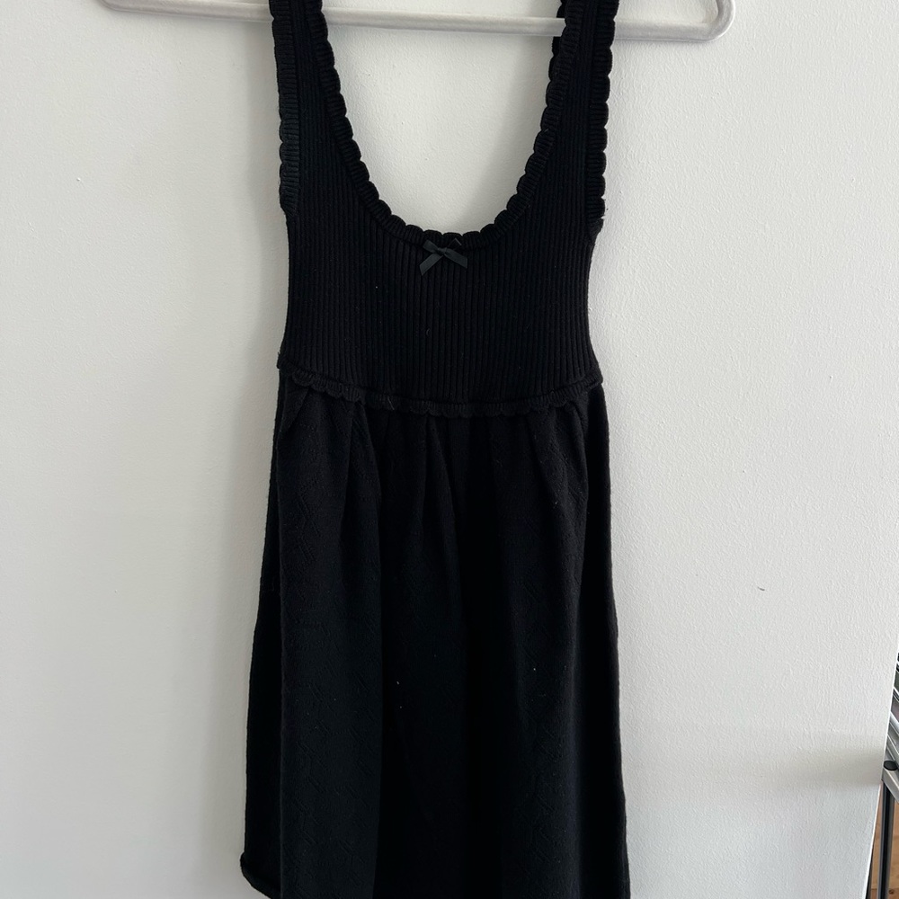 For Love and Lemons black knit mini dress